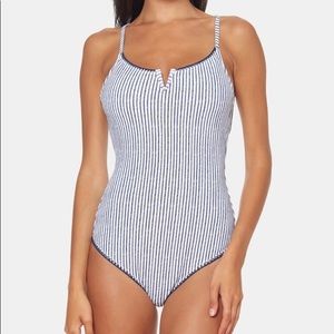V-wire one-piece swimsuit by Jessica Simpson